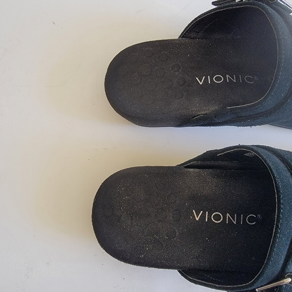 Vionic Moca Black Clog Mule Size 7 EU 38 Slip On Comfort Shoe Minimalist Neutral - Picture 6 of 15